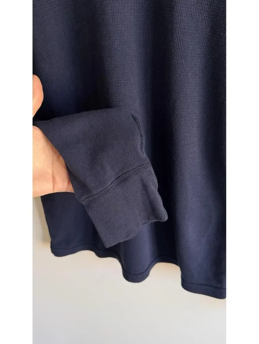 Polo Ralph Lauren Sleepwear Waffle Knit Thermal Shirt Navy Long Sleeve M
